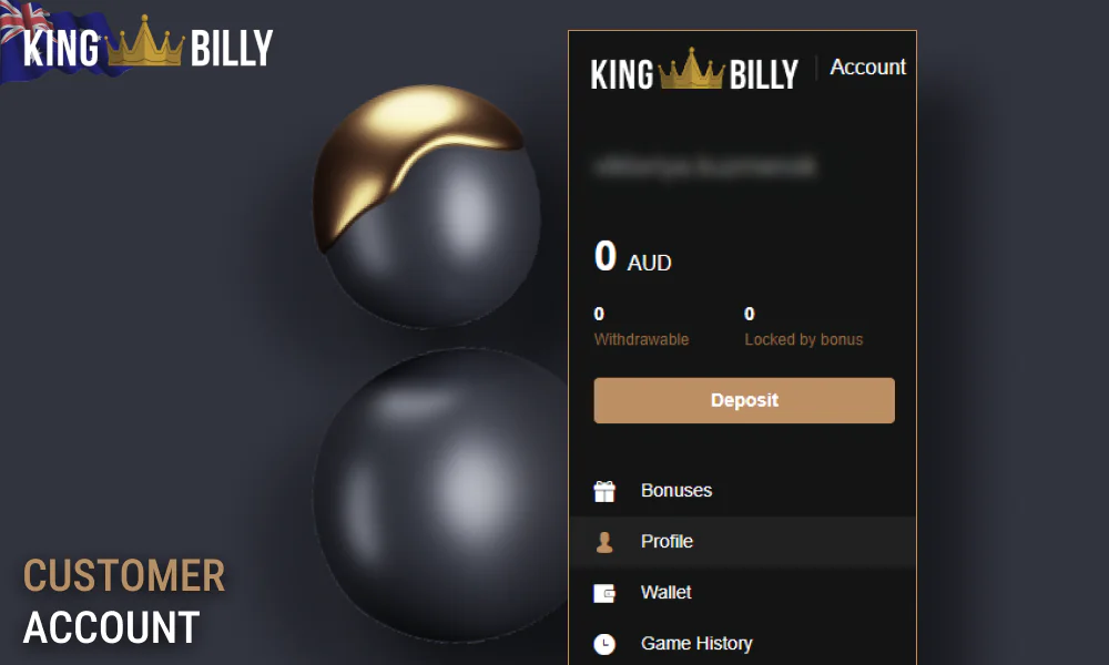 Personal account at King Billy