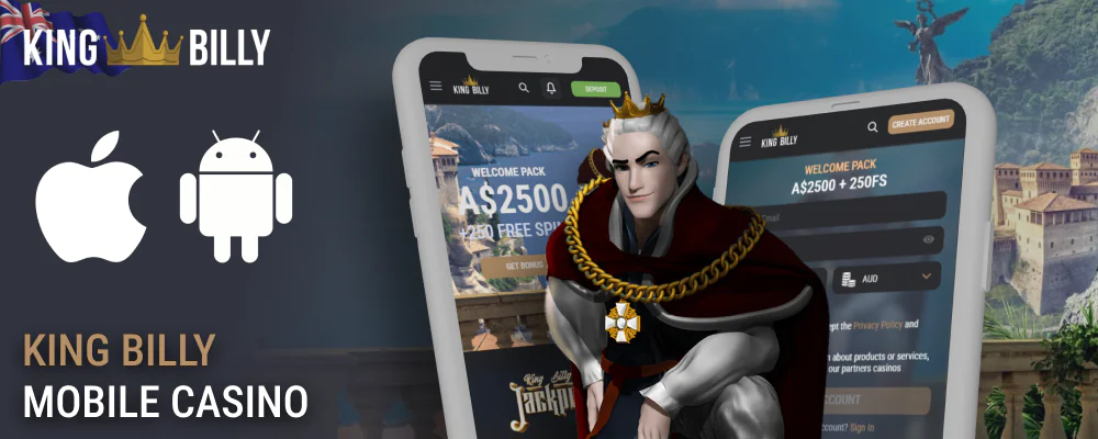 Billy King mobile online casino in Australia